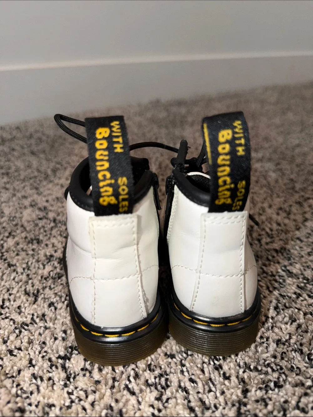 Baby Dr. Martens White Boots Size 5